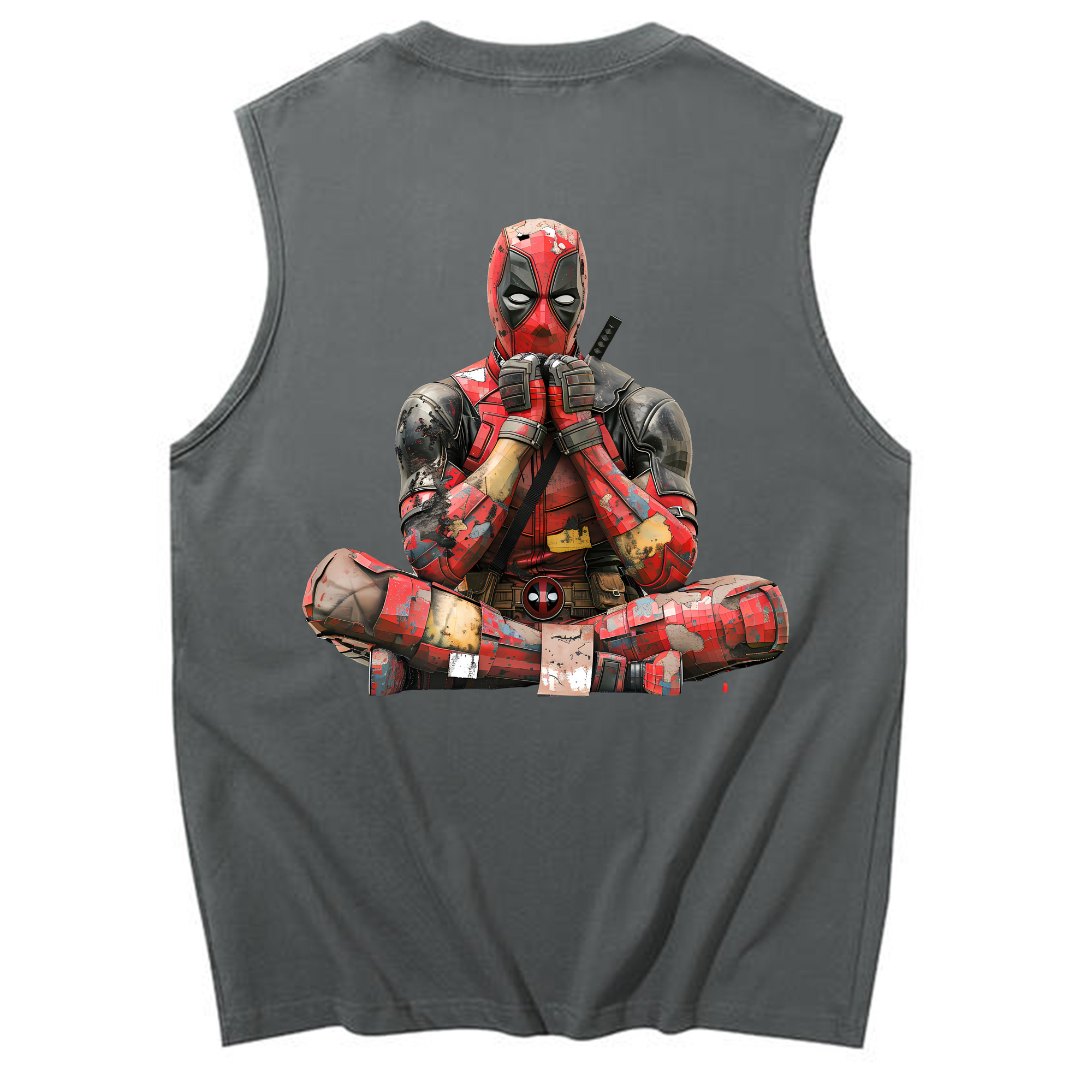 （画像用） Deadpool デッドプール コットン100％タンクトップ（背面プリント）